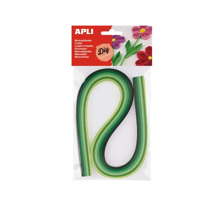 PAQ. 120 TIRAS QUILLING APLI 540MM STDO VERDE