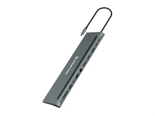 DONN17G base para portátil y replicador de puertos Alámbrico USB 3.2 Gen 1 (3.1 Gen 1) Type-C Gris - Imagen 3