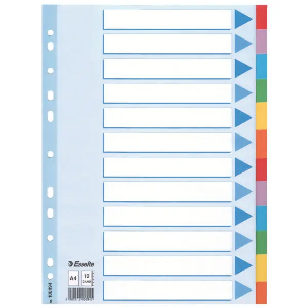 Multi-coloured Cardboard Dividers divisor 10 pieza(s)