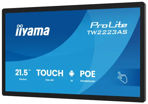 TW2223AS-B3P pantalla de señalización Panel plano interactivo 54,6 cm (21.5") Wifi 450 cd / m² Full HD Negro Pantalla táctil Procesador incorporado Android 24/7 - Imagen 6