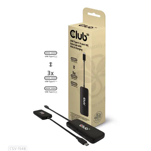 CSV-1548 hub de interfaz USB 3.2 Gen 1 (3.1 Gen 1) Type-C Negro - Imagen 2