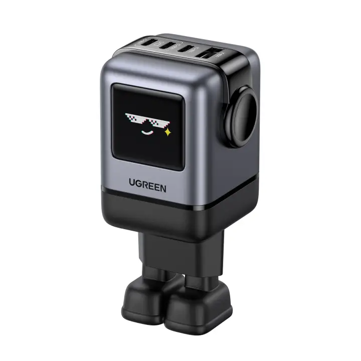 45515B cargador de dispositivo móvil Ordenador portátil, Teléfono móvil, Portátil, Batería portátil, Teléfono Gris Corriente alterna Carga rápida Interior