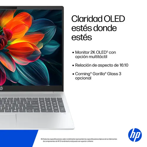 OmniBook 5 Laptop Next Gen AI 14-he0001nsx Copilot+ PC Snapdragon X1-26-100 Portátil 35,6 cm (14") 2K 16 GB LPDDR5x-SDRAM 512 GB SSD Wi-Fi 6E (802.11ax) Windows 11 Home Plata - Imagen 8