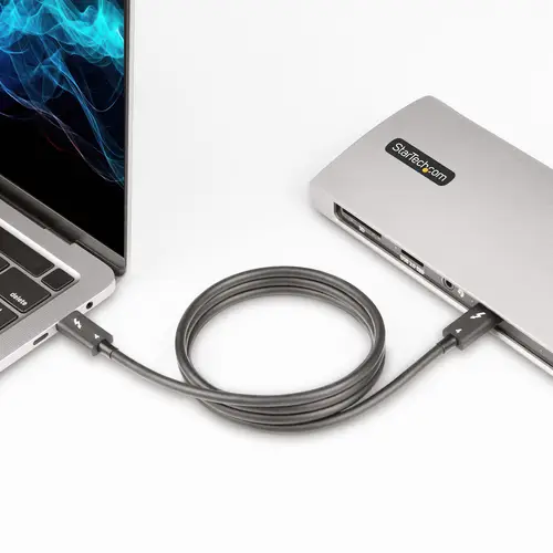 Cable de 1m Thunderbolt 4 - 40Gbps - PD 100W - Vídeo 4K/8K - Cable Thunderbolt 4 con Certificación Intel - Compatible con USB4/Thunderbolt 3/USB 3.2/USB Tipo C/DisplayPort - Imagen 8