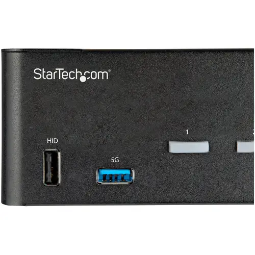 Switch Conmutador KVM de 2 Puertos HDMI 2.0 4K para 2 Monitores - Vídeo de 4K y 60Hz Ultra HD - HDR - Hub Ladrón USB 3.0 de 2 Puertos y 4 Puertos USB 2.0 HID - Audio - HotKey - TAA - Imagen 5