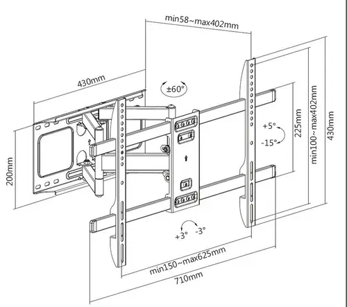 650335 Soporte de pared para TV de 37"-80 - Imagen 9