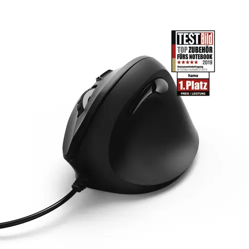 Ratón EMC-500 con cable, ratón ergonómico, hasta 1800 ppp, 6 botones, color Negro - Imagen 4