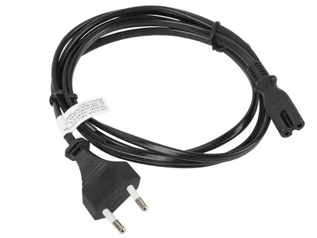 CA-C7CA-10CC-0018-BK cable de transmisión Negro 1,8 m C7 acoplador CEE7/16