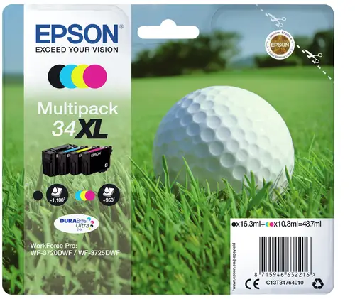 Golf ball Multipack 4-colours 34XL DURABrite Ultra Ink - Imagen 2