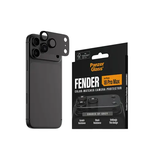® Fender Camera Lens Protector Shades of Grey iPhone 18 Pro Max Protector de pantalla 1 pieza(s) - Imagen 6