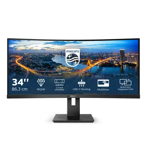 B Line 346B1C/00 pantalla para PC 86,4 cm (34") 3440 x 1440 Pixeles Quad HD LCD Negro - Imagen 1