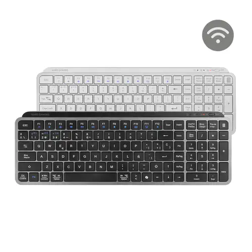 MK-SILENKEYS teclado Universal RF Wireless + Bluetooth QWERTY Español Negro - Imagen 3