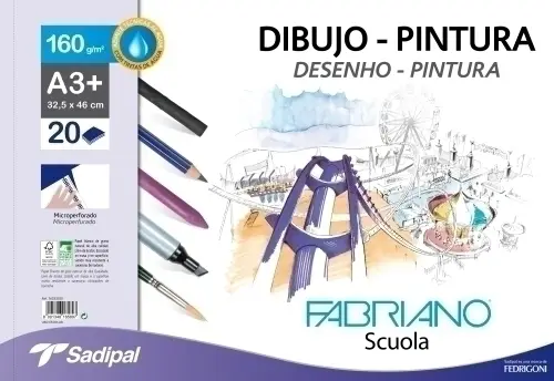 BLOC DIB.PINTURA FABRIANO A3+ 20h LISO - Pack de 5 unidades