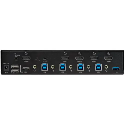 Switch Conmutador KVM de 4 Puertos HDMI 2.0 4K para 1 Monitor - Vídeo de 4K y 60Hz Ultra HD - HDR - Hub Ladrón USB 3.0 de 2 Puertos y 4 Puertos USB 2.0 HID - Audio - HotKey - TAA - Imagen 4