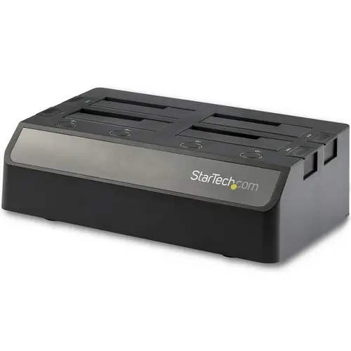 Base de Acoplamiento USB 3.1 de 4 Bahías SATA - Docking Station USB de Discos Duros o SSD SATA III de 2,5/3,5" - de Intercambio en Caliente - Carga Superior - Imagen 1