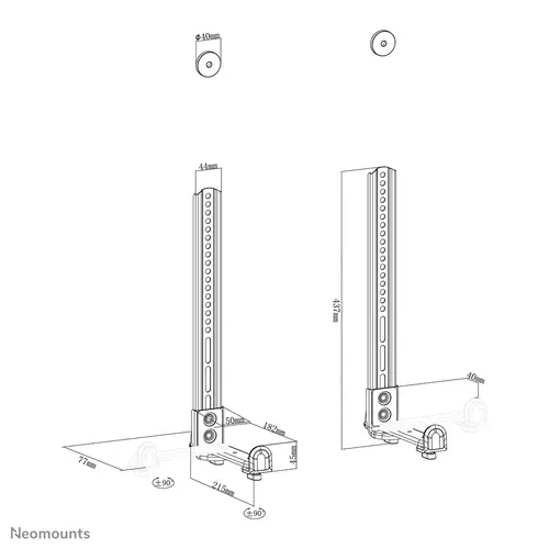 AWL29-650BL1 Soporte VESA para barras de video/sonido - máx 15 kg - universal - Imagen 15