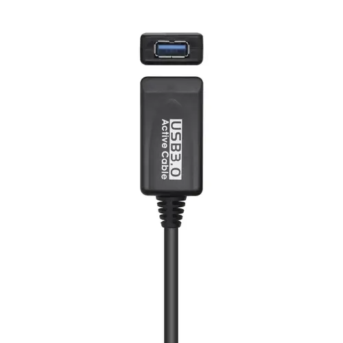 Cable USB 3.0 Prolongador Con Amplificador, Tipo A/M-A/H, Negro, 5.0m - Imagen 2