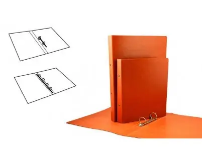 CARPETA ANILLAS REDONDAS CARTON GOFRADO FOLIO NATURAL 2-A-25 MM. Nº 12 CUERO REDONDA  MARIOLA 5182N