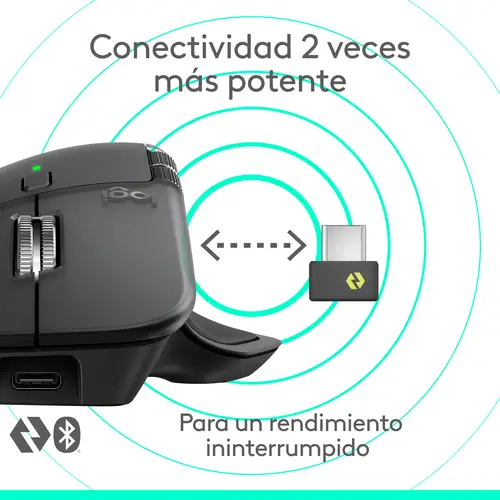 MX Master 4, ratón inalámbrico ergonómico con respuesta háptica avanzada, desplazamiento ultrarrápido, carga USB-C, Bluetooth, Windows, macOS grafito - Imagen 19