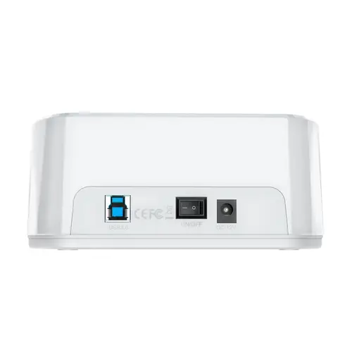 Estacion de Docking de Doble Bahia ASDS-D02W SATA 2.5/3.5 a USB 3.0/3.1 Gen1, Clone, Blanca - Imagen 2