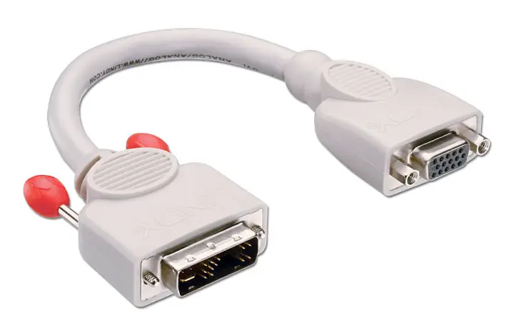 41222 adaptador de cable de vídeo 0,2 m DVI-A VGA (D-Sub) Gris