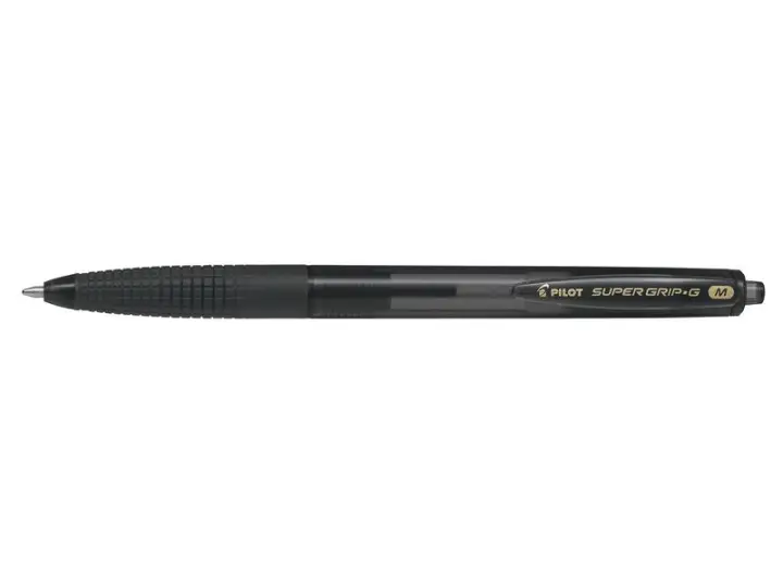 Bolígrafo retráctil SuperG negro Diámetro de bola 1mm. BPGG-8R-M-B