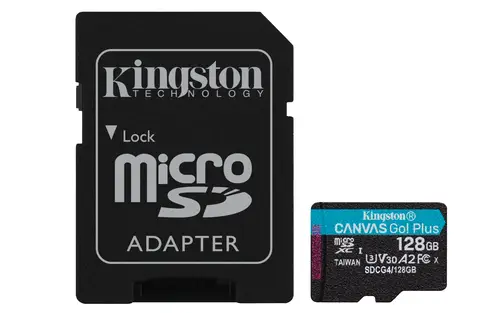 Tarjeta microSDXC Canvas Go Plus Gen4 de 128 GB, 200 MB/s, A2 U3 V30 y adaptador - Imagen 1