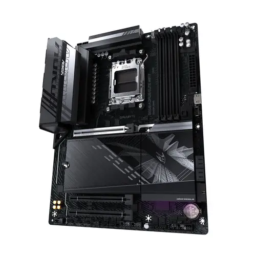 B850 AORUS ELITE WIFI7 Placa Base - Procesadores AMD Ryzen Serie 9000, VRM digital de 14+2+2 fases, hasta 8200MHz DDR5 (OC), 1xPCIe 5.0 + 2xPCIe 4.0 M.2, LAN 2.5, WIFI 7, USB 3.2 Gen 2x2 - Imagen 4