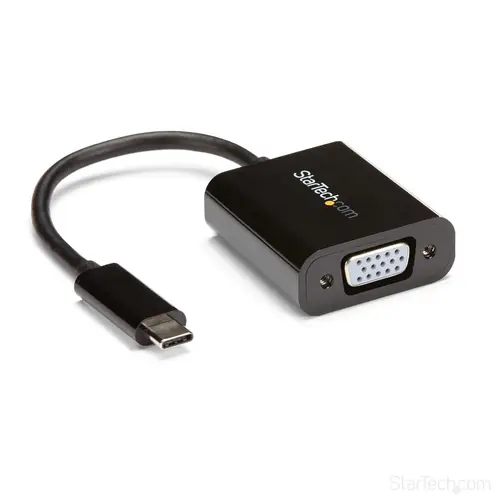 Adaptador USB C a VGA - Negro - 1080p - Convertidor de Vídeo para su MacBook Pro - Dongle de Pantalla USB Tipo C a VGA - La Versión Mejorada es CDP2VGAEC - Imagen 1