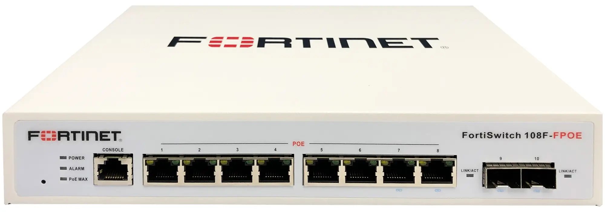 FortiSwitch 108F-FPOE Gestionado L2+ Gigabit Ethernet (10/100/1000) Energía sobre Ethernet (PoE) Blanco