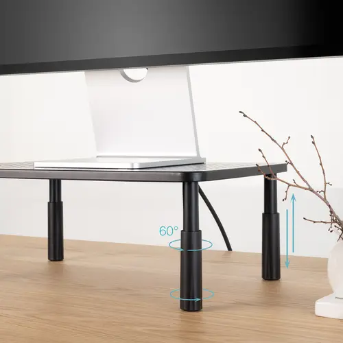 Soporte Elevador Multiusos para Monitor/Portátil, Negro - Imagen 5