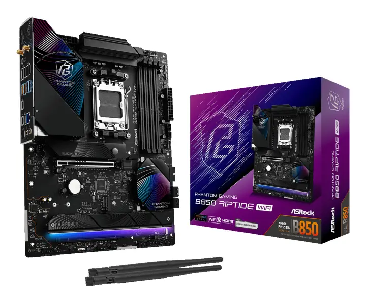 Phantom Gaming B850 Riptide WiFi AMD B850 Zócalo AM5 ATX