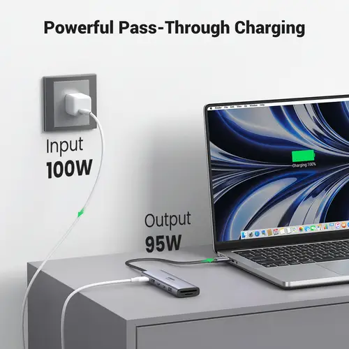 REVODOK 7-IN-1 4K@60HZ HDMI DOCK Acoplamiento Base Gris - Imagen 4