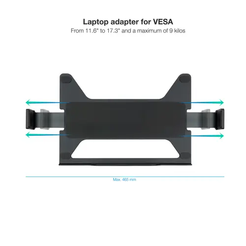 TQLH1117-B soporte para ordenador portátil Soporte articulado con bandeja para ordenador portátil Negro 43,9 cm (17.3") - Imagen 2