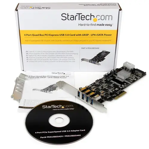 Adaptador Tarjeta PCI Express PCI-E 4 Puertos USB 3.0 UASP 2 Canales de 5Gbps con Alimentación Molex SATA - Imagen 7