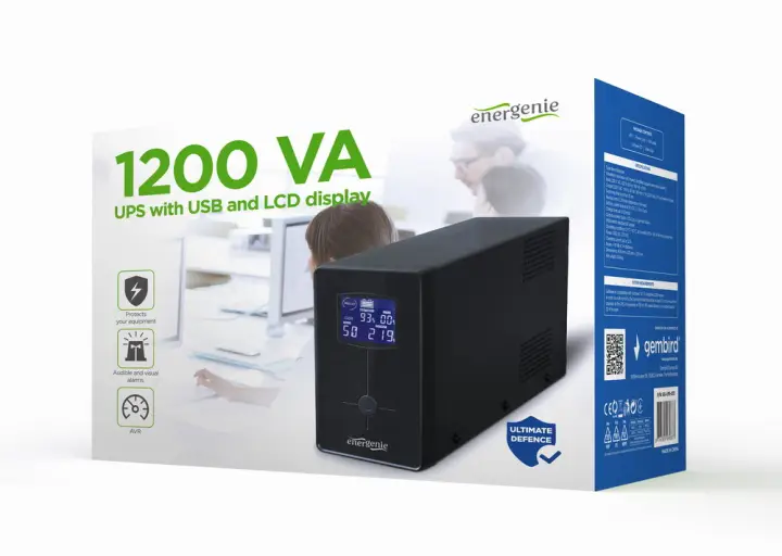 EG-UPS-033 sistema de alimentación ininterrumpida (UPS) Línea interactiva 1,2 kVA 720 W 3 salidas AC
