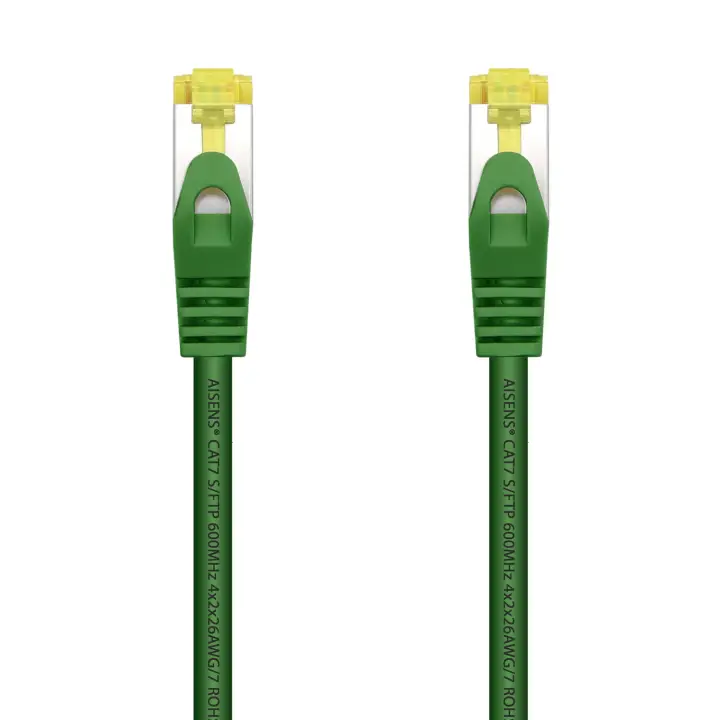 Cable De Red Latiguillo RJ45 LSZH Cat.7 600 MHz S/FTP PIMF AWG26, Verde, 2.0 m