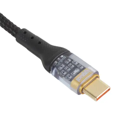 Cable tipo C a tipo C 3A 1 metro trenzado LED - Imagen 3