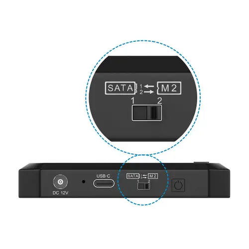 Estación de Docking SATA 2.5/3.5, M.2 NVMe a USB 3.0/3.1 Gen1, Clone, Negro - Imagen 4
