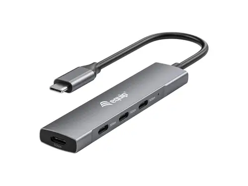 128963 hub de interfaz USB 3.2 Gen 1 (3.1 Gen 1) Type-C 5000 Mbit/s Negro, Plata - Imagen 1