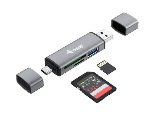 245460 lector de tarjeta USB 3.2 Gen 1 (3.1 Gen 1) Type-A/Type-C Gris - Imagen 3