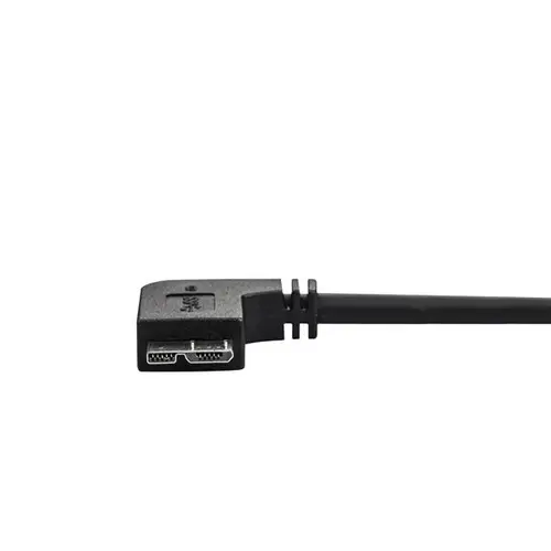 Cable delgado de 1m Micro USB 3.0 acodado a la derecha a USB A - Imagen 2