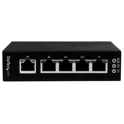 Switch Conmutador Industrial Ethernet Gigabit No Gestionado de 5 Puertos RJ45 de Montaje en Pared o Carril DIN - Imagen 2