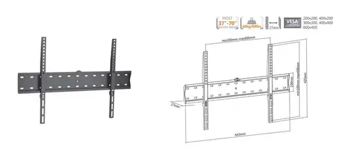 650330 Soporte de pared fijo para TV de 37"-75 - Imagen 8
