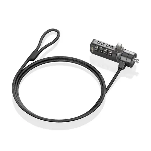 Cable de seguridad con cerradura de combinación para Ordenador, Monitor, Portátil 1.5m - Imagen 2