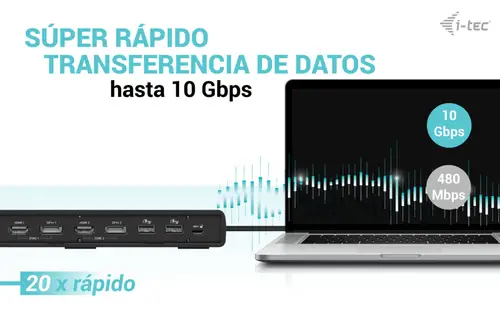 USB 3.0 / USB-C / Thunderbolt 3 Dual Display Docking Station Gen2 + Power Delivery 100W - Imagen 9