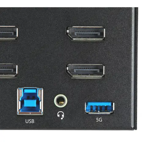 Switch Conmutador KVM de 2 Puertos DisplayPort 1.2 para 4 Monitores - DP HDR UHD 4K de 60Hz - Hub Ladrón de 2 Puertos USB 3.0 (5Gbps) - 4 Puertos USB 2.0 HID - Audio - Hotkeys - Imagen 8