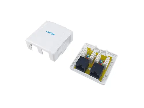 235216 caja de tomacorriente RJ-45 Blanco - Imagen 3
