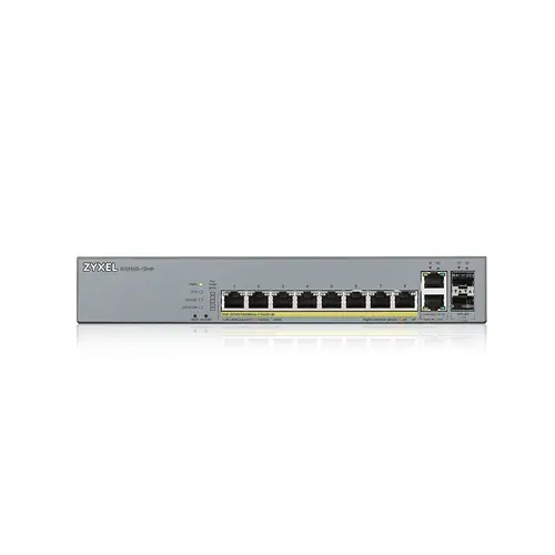 GS1350-12HP-EU0101F switch Gestionado L2 Gigabit Ethernet (10/100/1000) Energía sobre Ethernet (PoE) Gris - Imagen 2