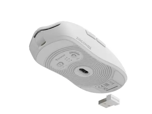 Zircon 500 ratón Juego mano derecha RF Wireless + Bluetooth + USB Type-C Óptico 10000 DPI - Imagen 2